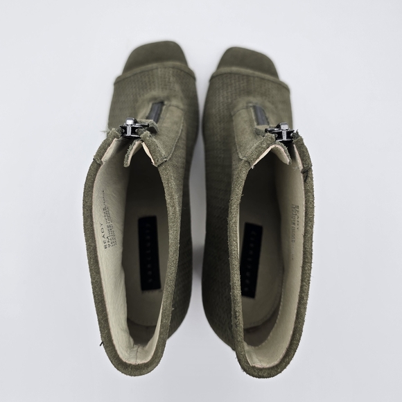 Sanctuary Ready Peep Toe Booties, Olive Oil (Green) Leather, Women's Size 9M - Picture 10 of 16